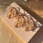 Golden Butterfly Metal Hair Claw