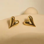 DY ERG 57054 M 1 2x 3000x Anti-Tarnish Gold Plated Heart Earrings
