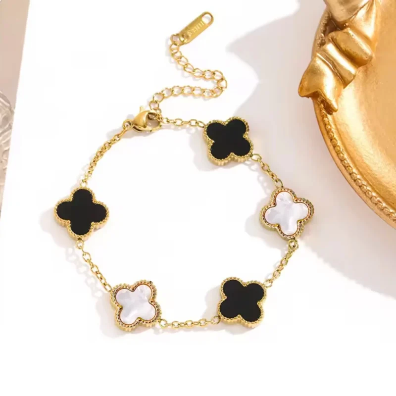 Reversible Anti Tarnish Clover Bracelet