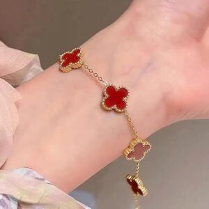 Red Clover Anti Tarnish Bracelet