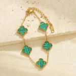 Green Clover Anti Tarnish Bracelet