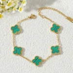 Green Clover Anti Tarnish Bracelet