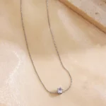 Starlit Glow Anti-Tarnish Solitaire Pendant