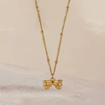 Belle Bow Necklace Anti Tarnish Gold Plated Belle Bow Necklace Anti Tarnish Gold Plated
