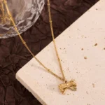 Belle Bow Necklace Anti Tarnish Gold Plated Belle Bow Necklace Anti Tarnish Gold Plated