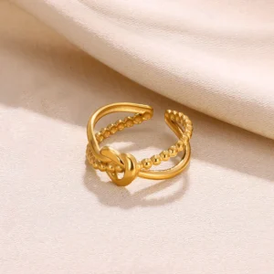 Liora Knot Ring Anti Tarnish Gold Plated
