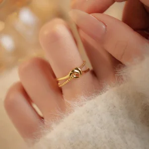 Liora forever Knot Ring Anti Tarnish Gold Plated