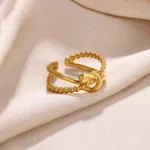 Liora Knot Ring Anti Tarnish Gold Plated