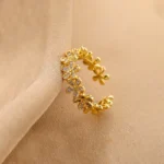 Princess Amara Daisy Ring Anti Tarnish Gold Plated