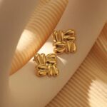 Golden Blossom Anti-Tarnish Earrings