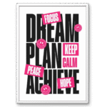 💫 Dream Plan Achieve Motivational A4 Frame