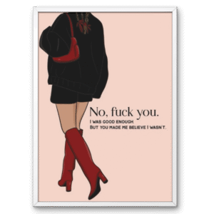 No F*ck You Bold Feminine Energy Square Frame