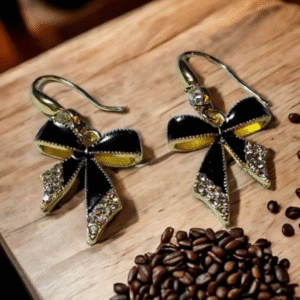 Midnight Bow Korean Earrings