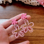 Groovy Bloom Pink Earrings