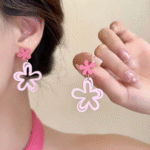 Groovy Bloom Pink Earrings