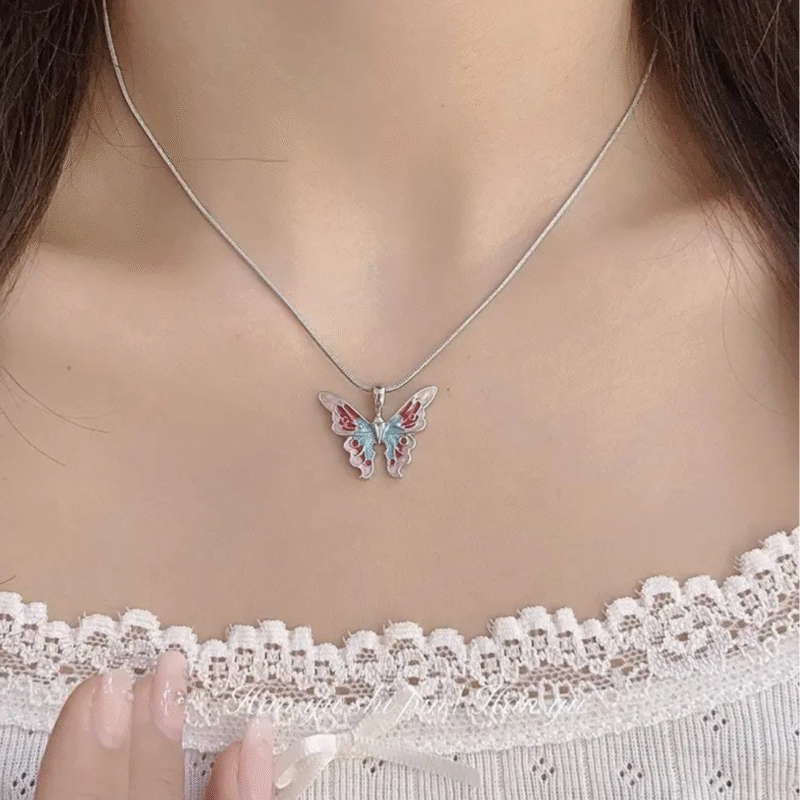 Pastel Wings Butterfly Necklace