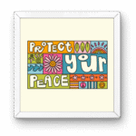 Protect Your Peace Aesthetic Square Frame