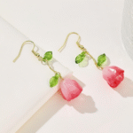 Blooming Tulip Dangle Earrings