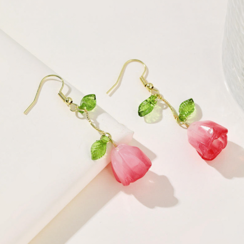 Blooming Tulip Dangle Earrings