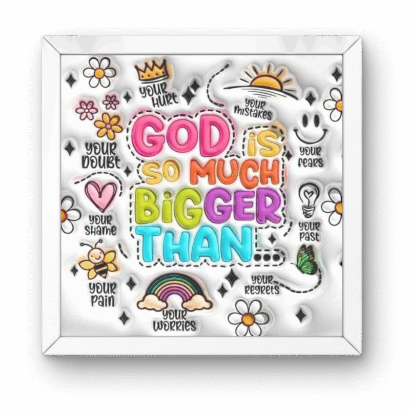God Is So Much Bigger Square Frame