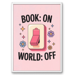 Book ON World OFF A4 Frame