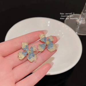 Blue Blossom Crystal Earrings