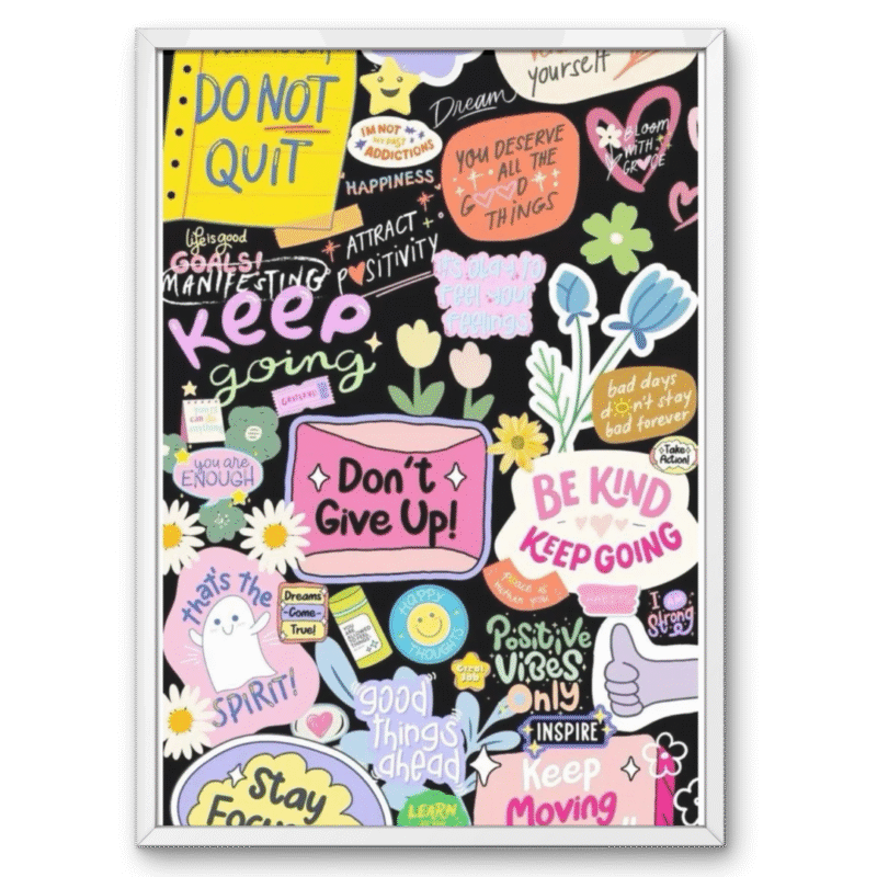 Don’t Give Up Motivational Collage A4 Frame