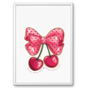 Love You Cherry Much Aesthetic Frame