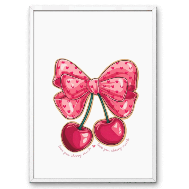 Love You Cherry Much Aesthetic Frame