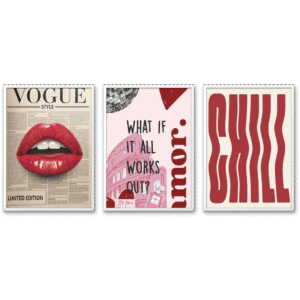 Vogue Chic Set of 3 Aesthetic Frame Combo